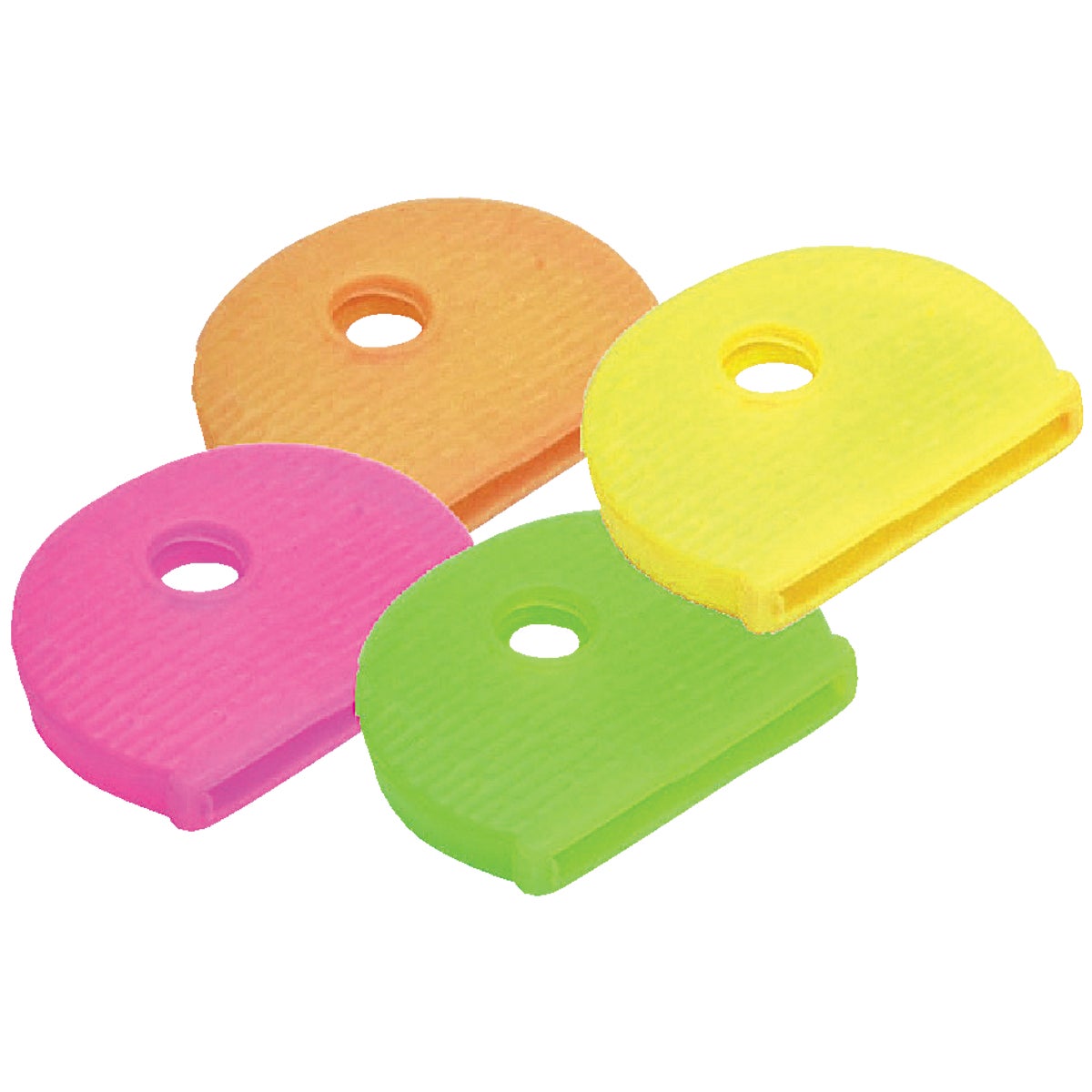 Lucky Line Vinyl Key Identifier Cap, Assorted Neon Colors (200-Pack)