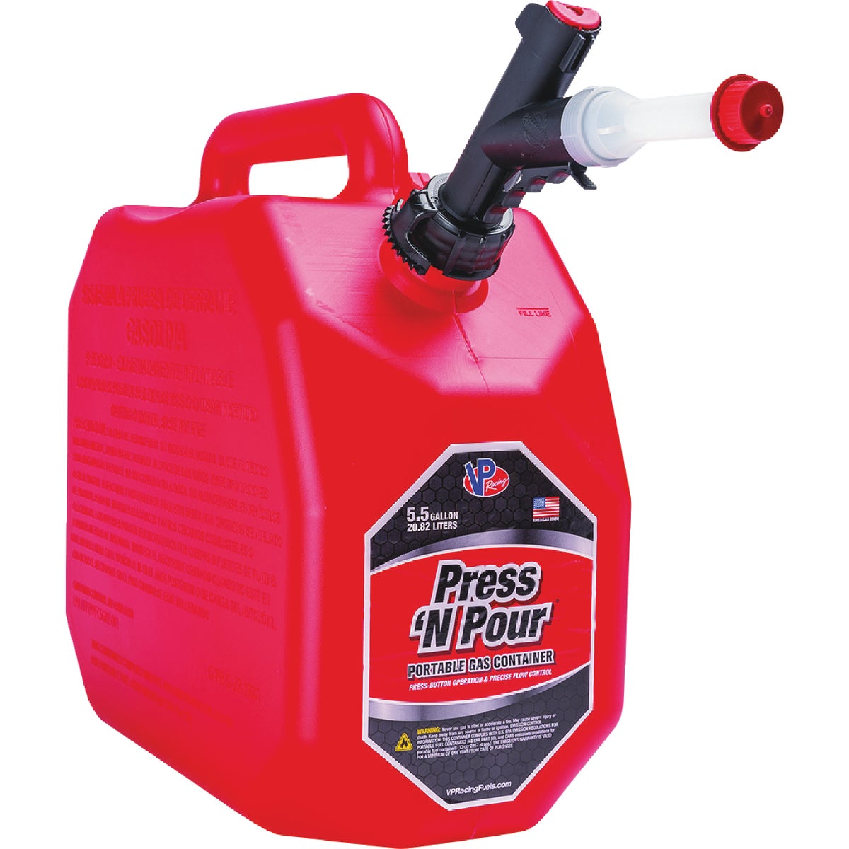 VP Racing Press 'N Pour 5.5 Gal. Red Gas Can