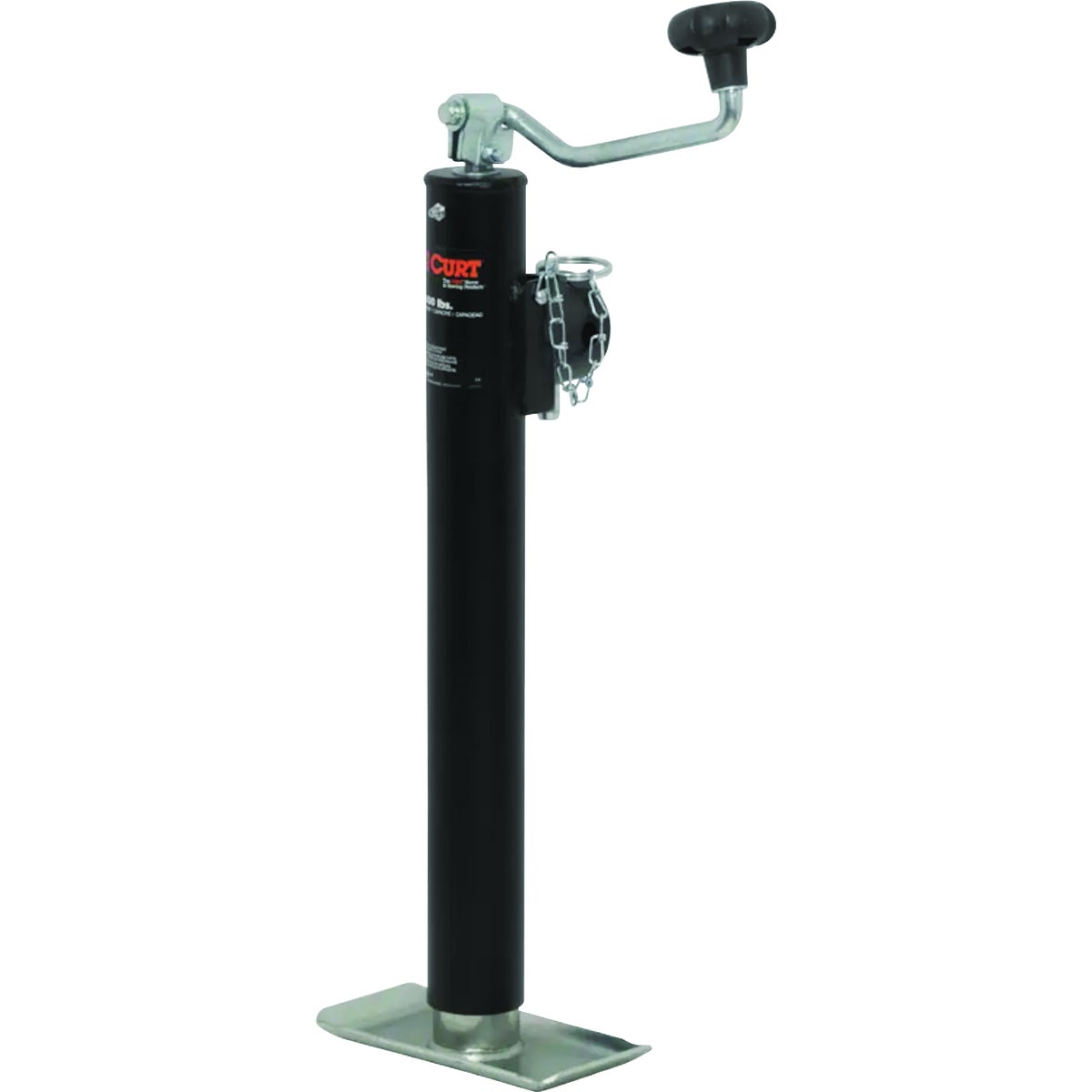 Curt 2000 Lb. Pipe-Mount Swivel Jack With Top Handle, 15 In. Travel