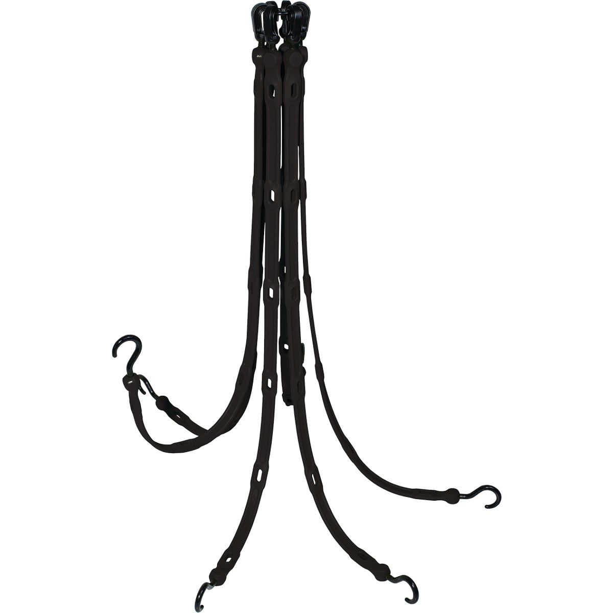 The Perfect Bungee, FLEXWeb Adjustable 6 Arm Spider Cargo Net Size M-XXL, Black