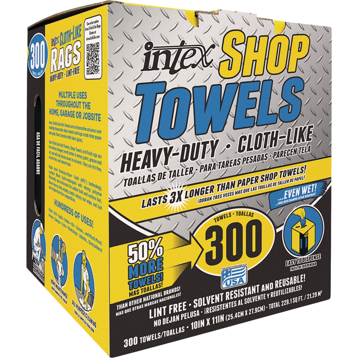 Intex Supply 10 In. x 11 In. Heavy-Duty Cloth-Like Shop Towel (300-Sheets)