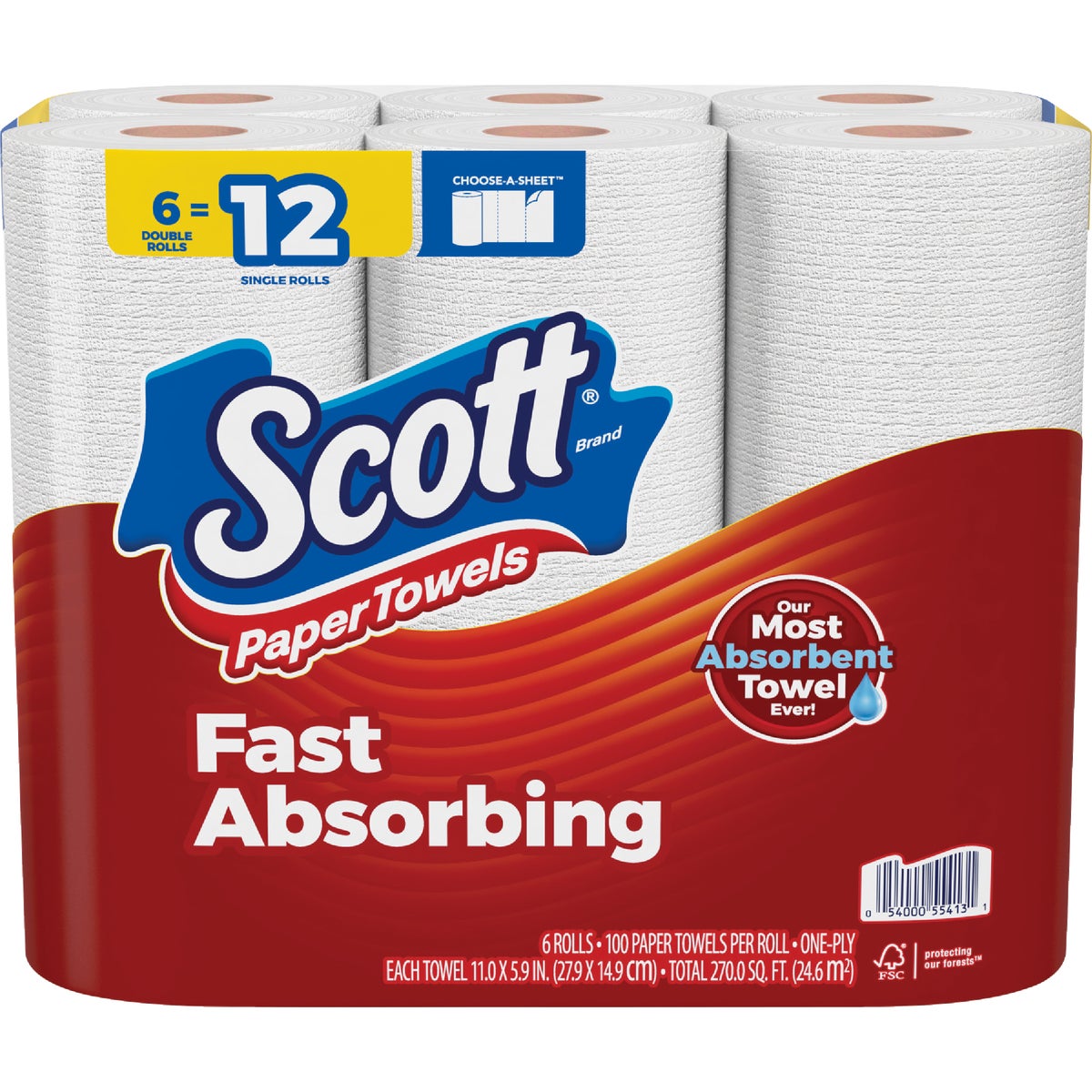 Scott Choose-A-Sheet Paper Towel (6 Mega Roll)