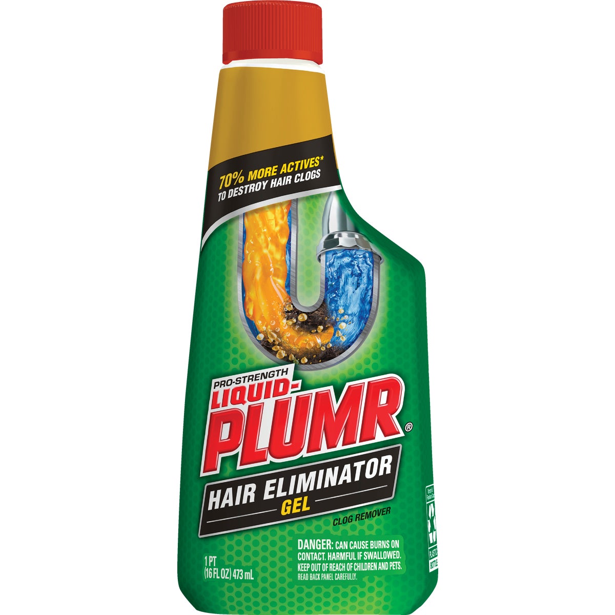 Liquid Plumr Hair Clog Eliminator 16 Oz. Gel Drain Opener & Cleaner