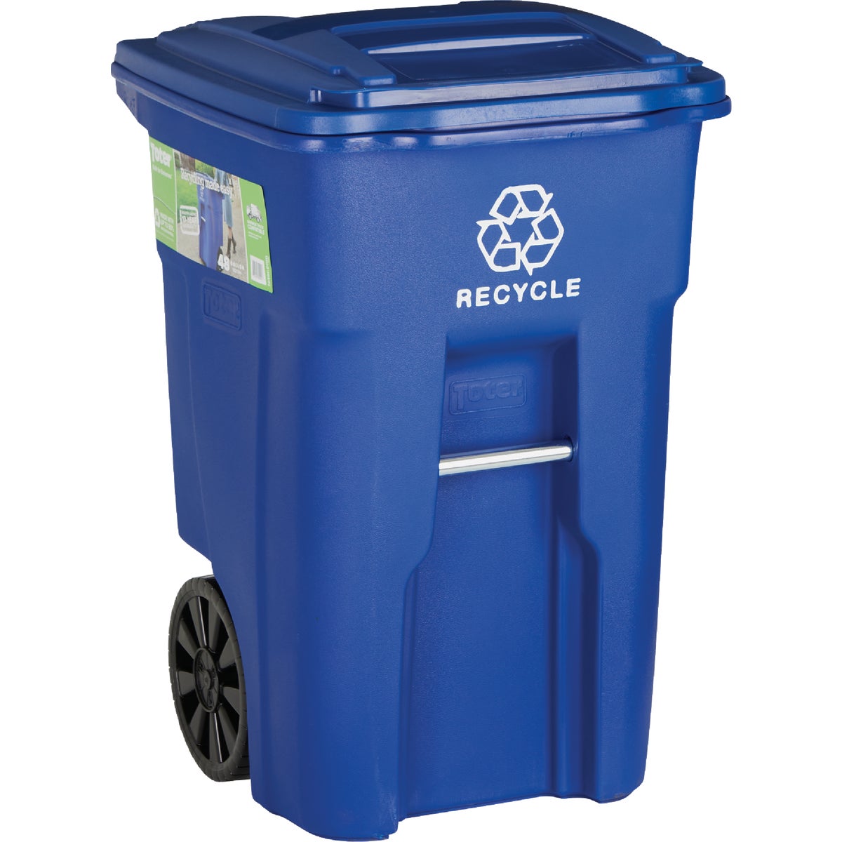 Toter 48 Gal. Recycling Trash Can with Lid