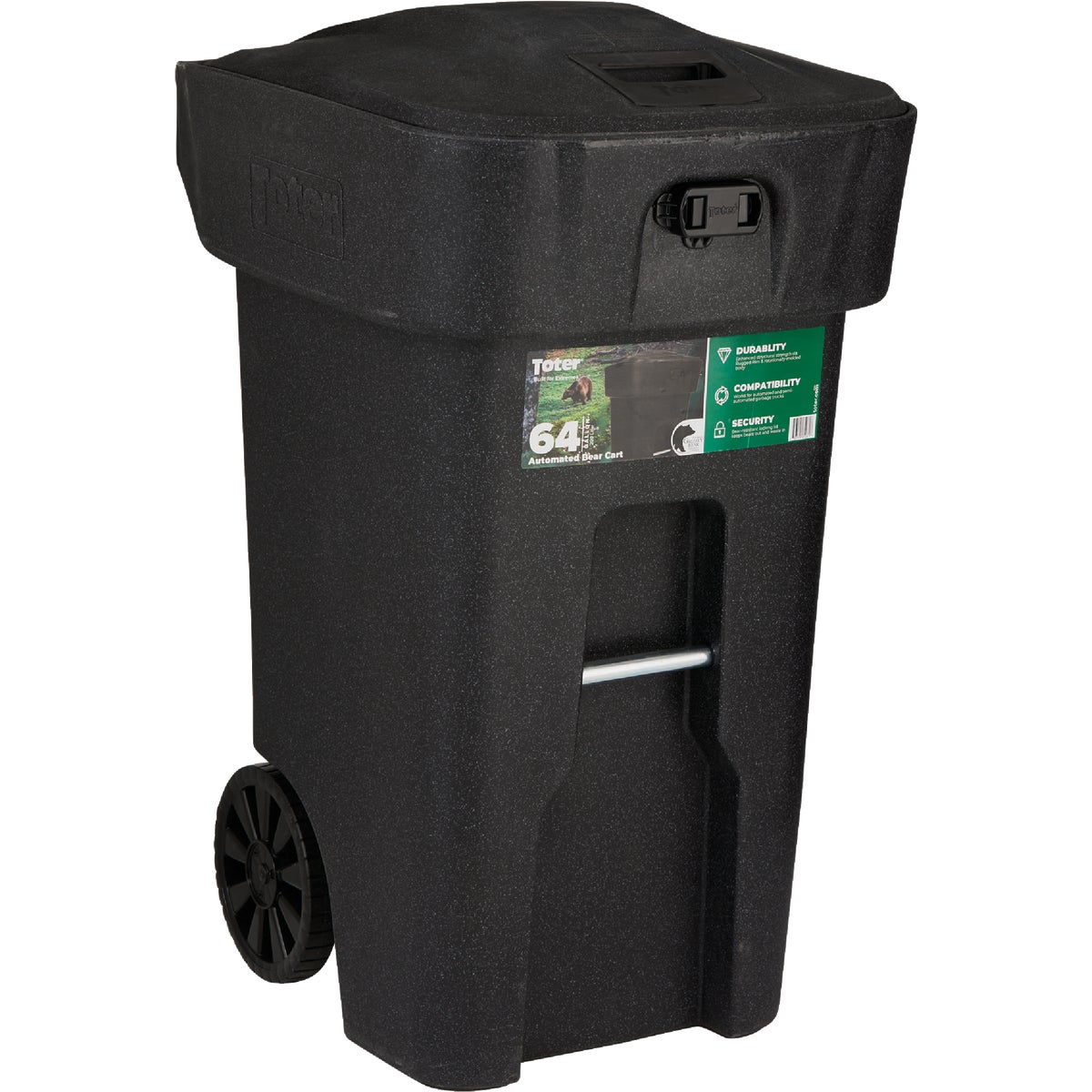 Toter 64 Gal. 2-Wheel Bear Tight Commercial Trash Can