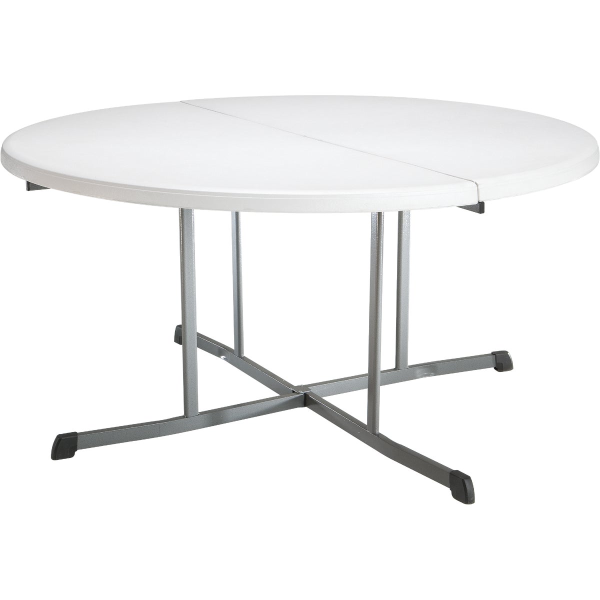 Lifetime 5 Ft. White Granite Round Commercial Folding Table