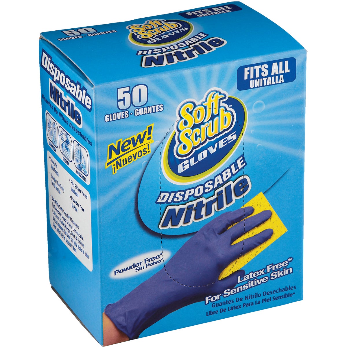 Soft Scrub 1 Size Fits All Nitrile Disposable Glove (50-Pack)