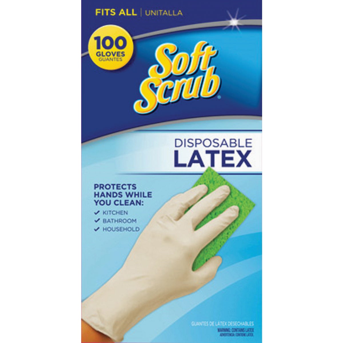 Soft Scrub 1 Size Fits All Latex Disposable Glove (100-Pack)