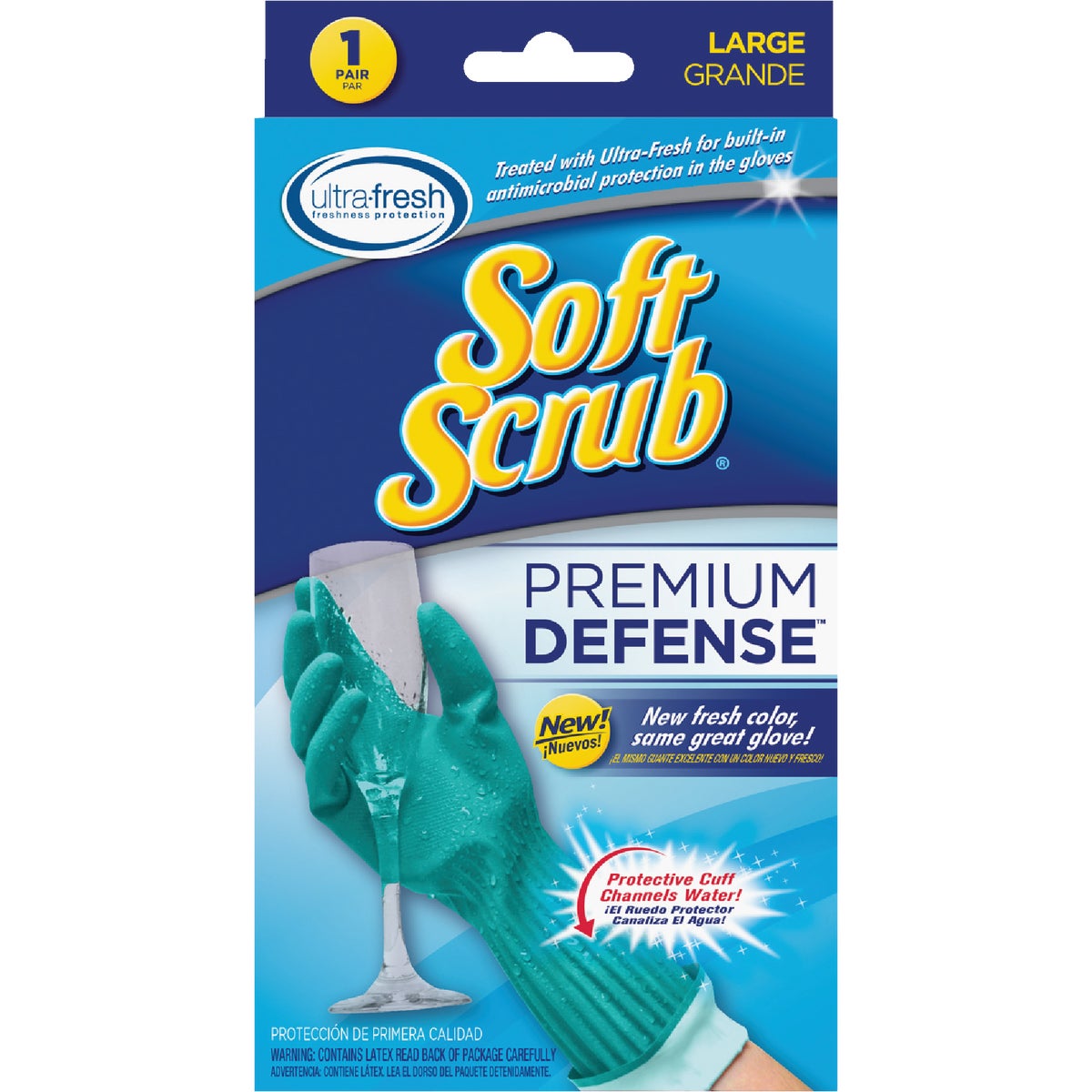Soft Scrub Premium Defense Large Latex Rubber Glove