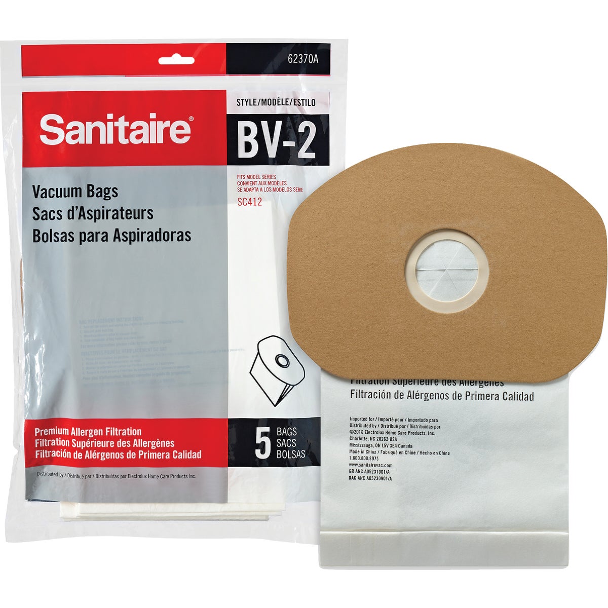 Sanitaire Type BV-2 Allergen Vacuum Bag (5-Pack)
