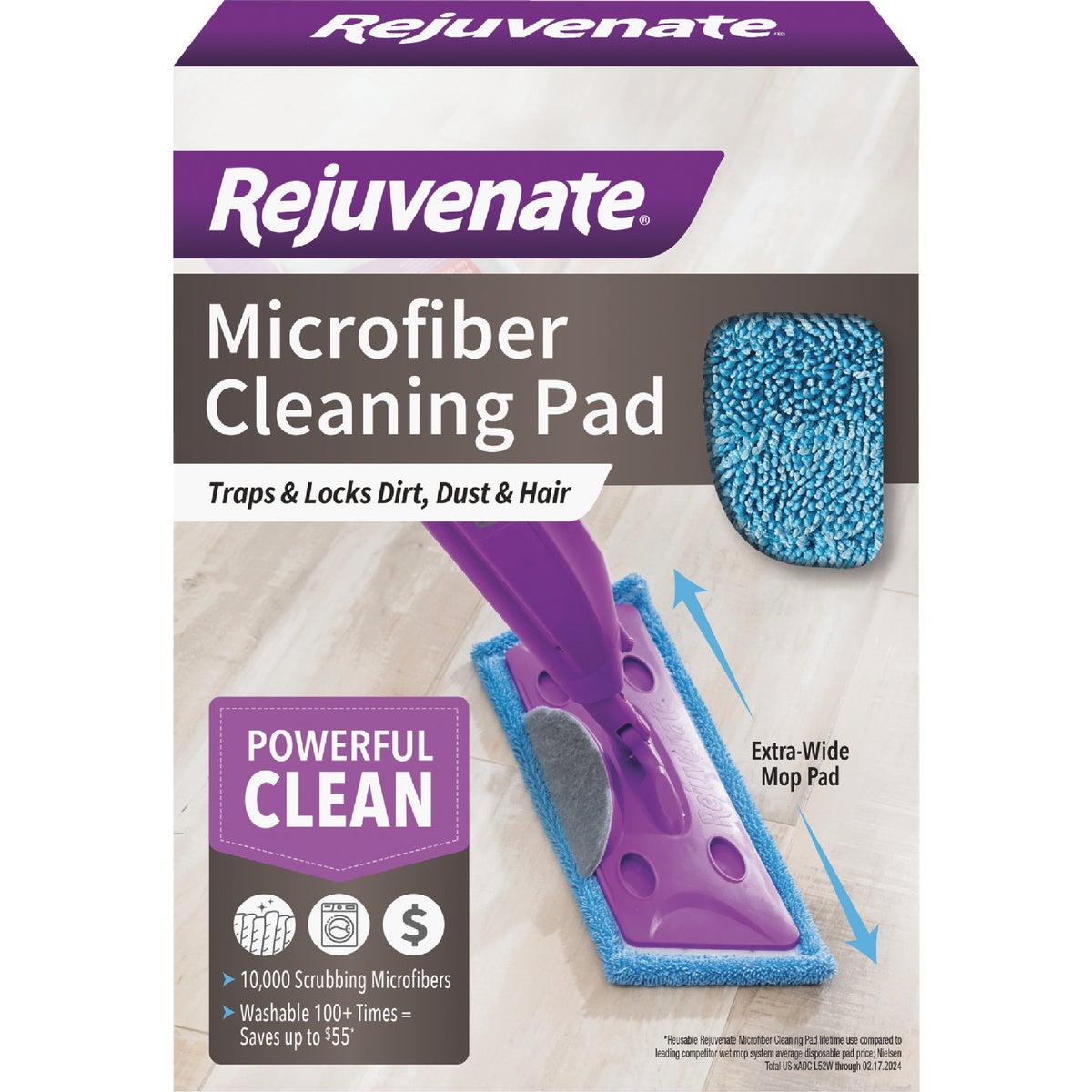 Rejuvenate Click n Clean 9 In. Microfiber Cleaning Pad