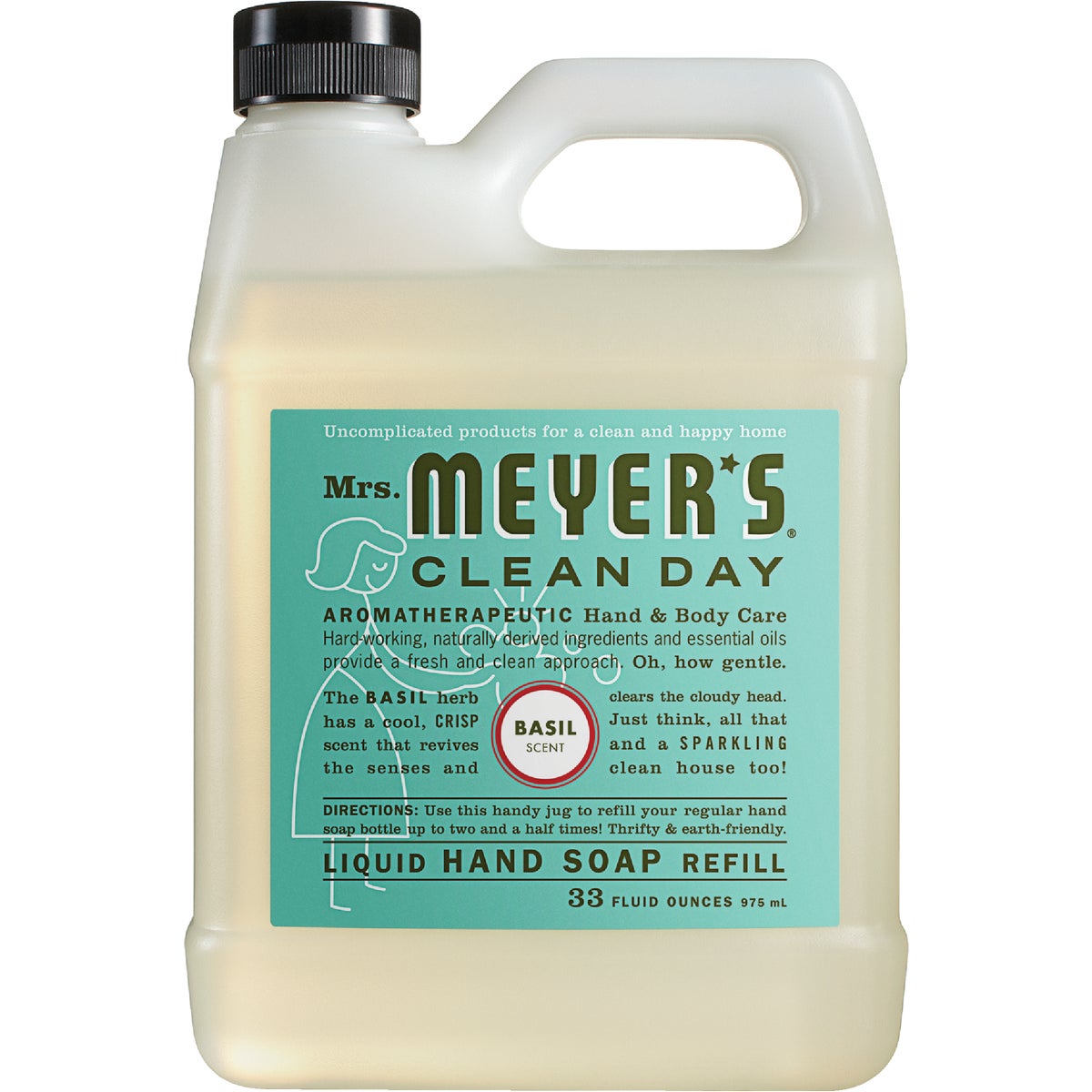 Mrs. Meyer's Clean Day 33 Oz. Basil Liquid Hand Soap Refill