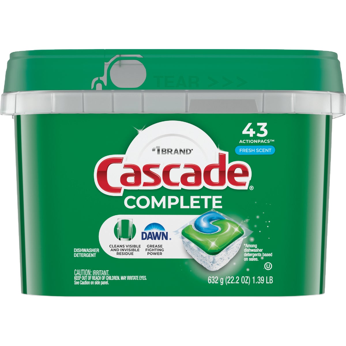 Cascade Complete Fresh Dishwasher Detergent Tabs (43 Count)