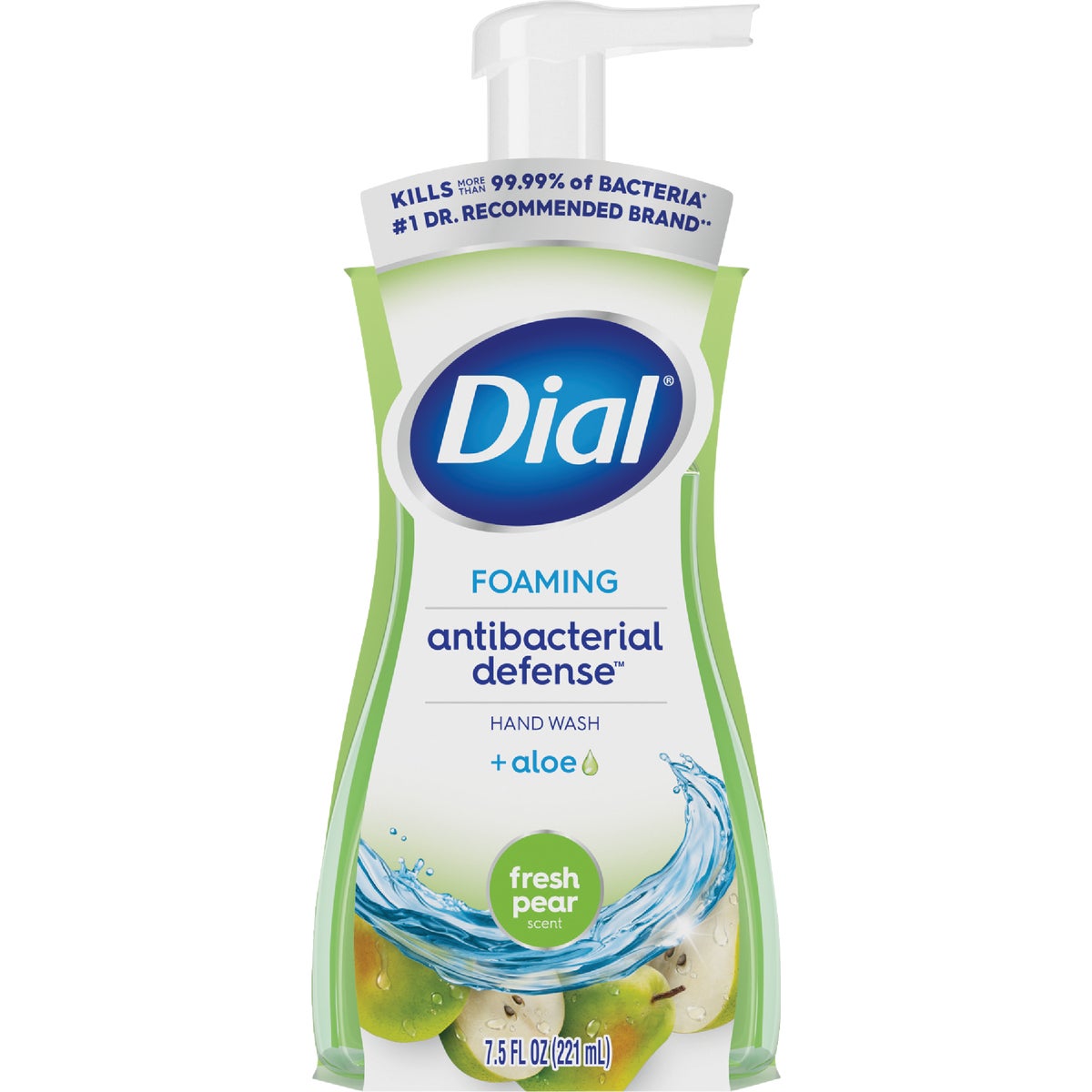 Dial Antibacterial Defense 7.5 Oz. Pear + Aloe Foaming Hand Soap