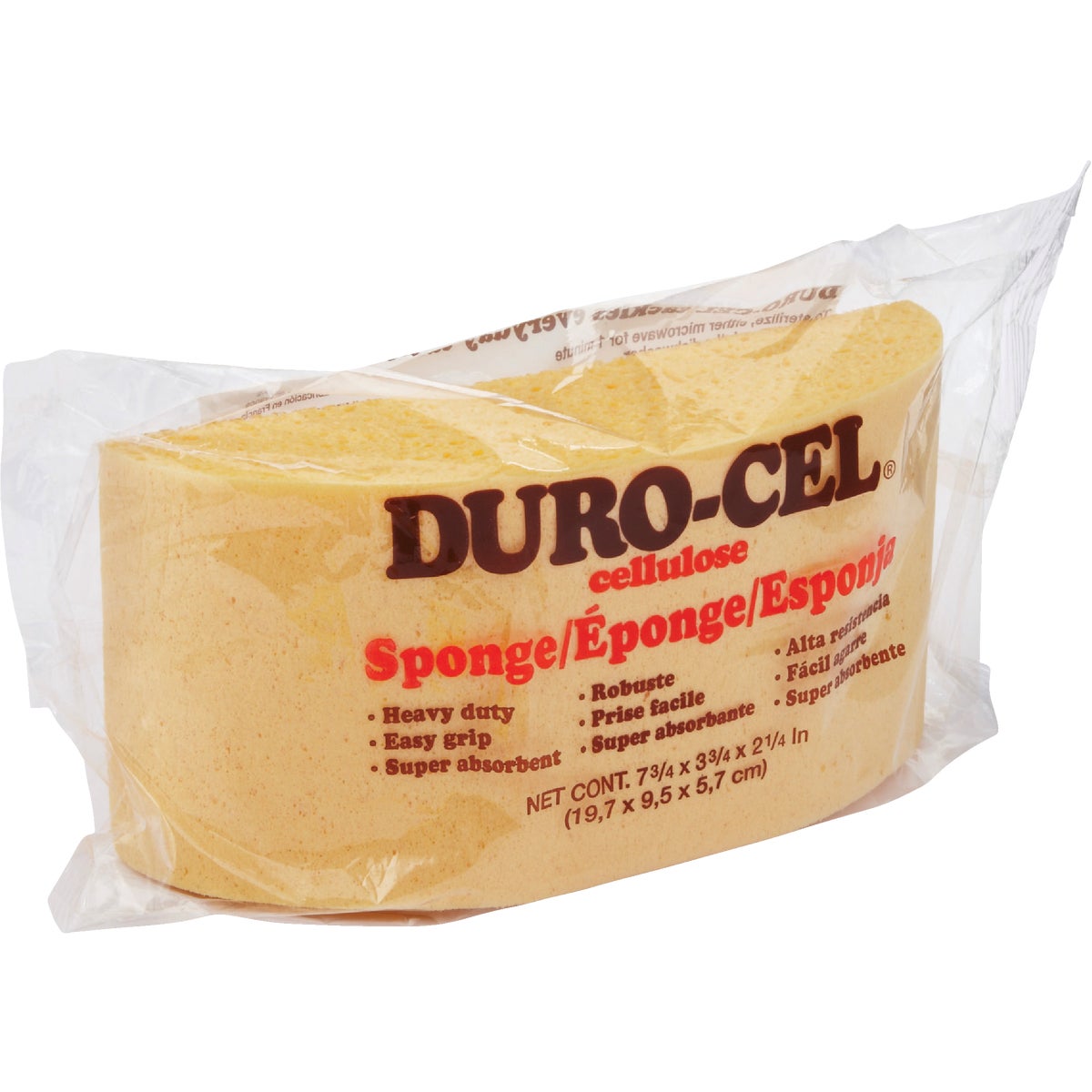 Duro-Cel 7.75 In. x 3.75 In. Yellow Turtle Back Cellulose Sponge