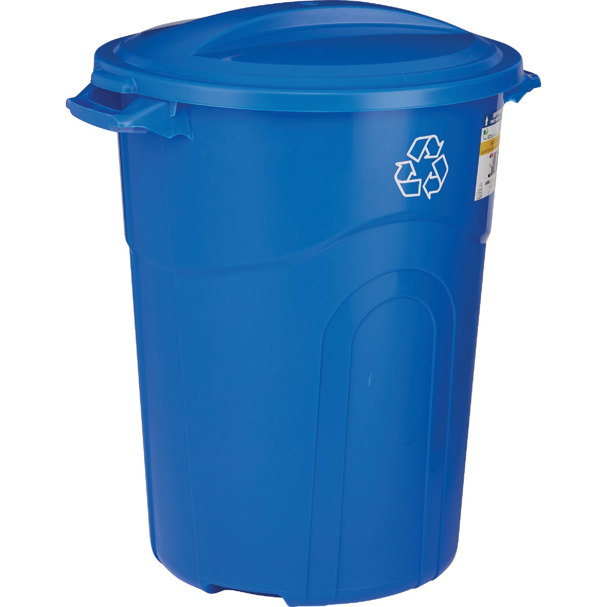United Solutions 32 Gal. Recycling Trash Can with Lid