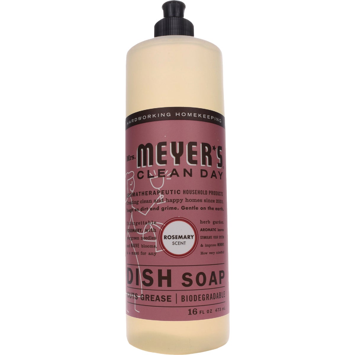 Mrs. Meyer's Clean Day 16 Oz. Rosemary Scent Liquid Dish Soap