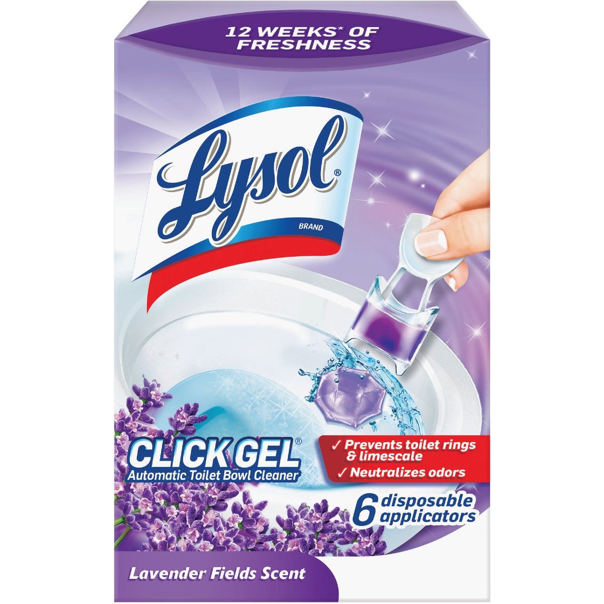 Lysol Click Gel Lavender Automatic Toilet Bowl Cleaner (6-Pack)