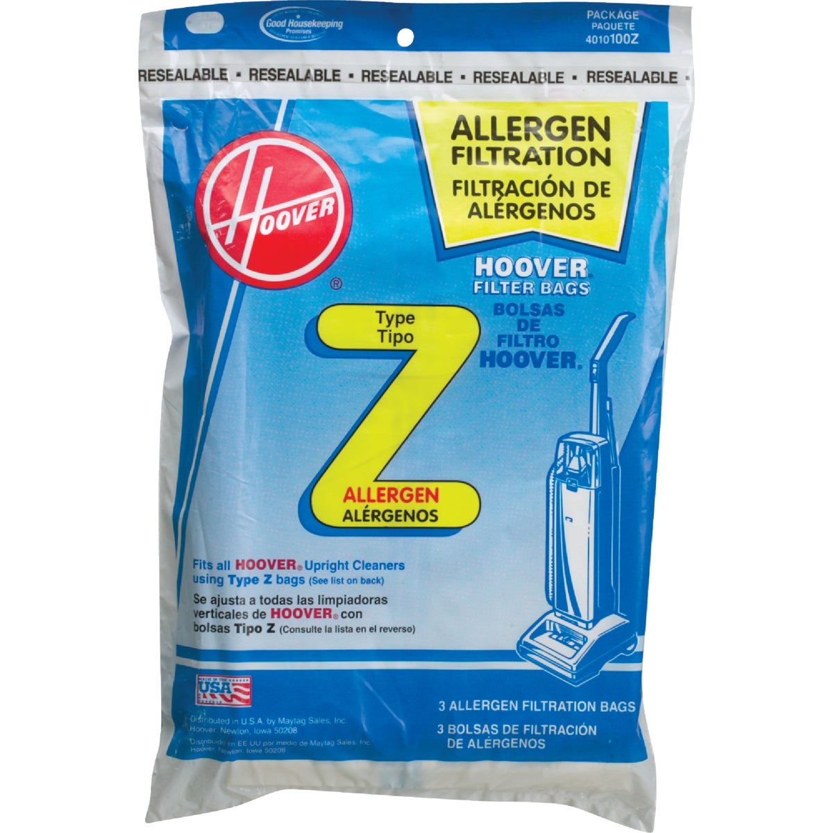 Hoover Type Z Allergen Filtration Vacuum Bag (3-Pack)