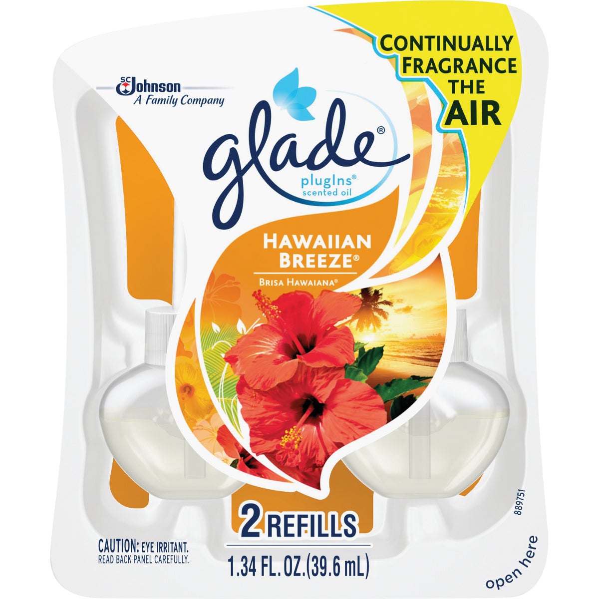 Glade PlugIns Hawaiian Breeze Scented Oil Refill (2-Count)