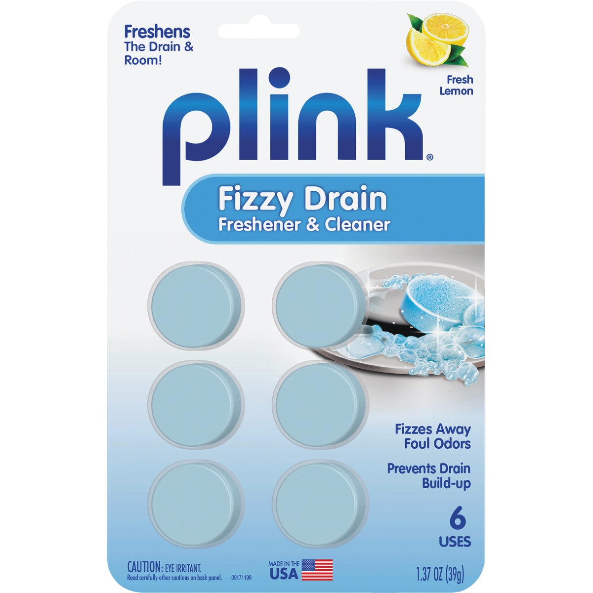 Plink Fizzy Drain Freshener & Cleaner (6-Tabs)