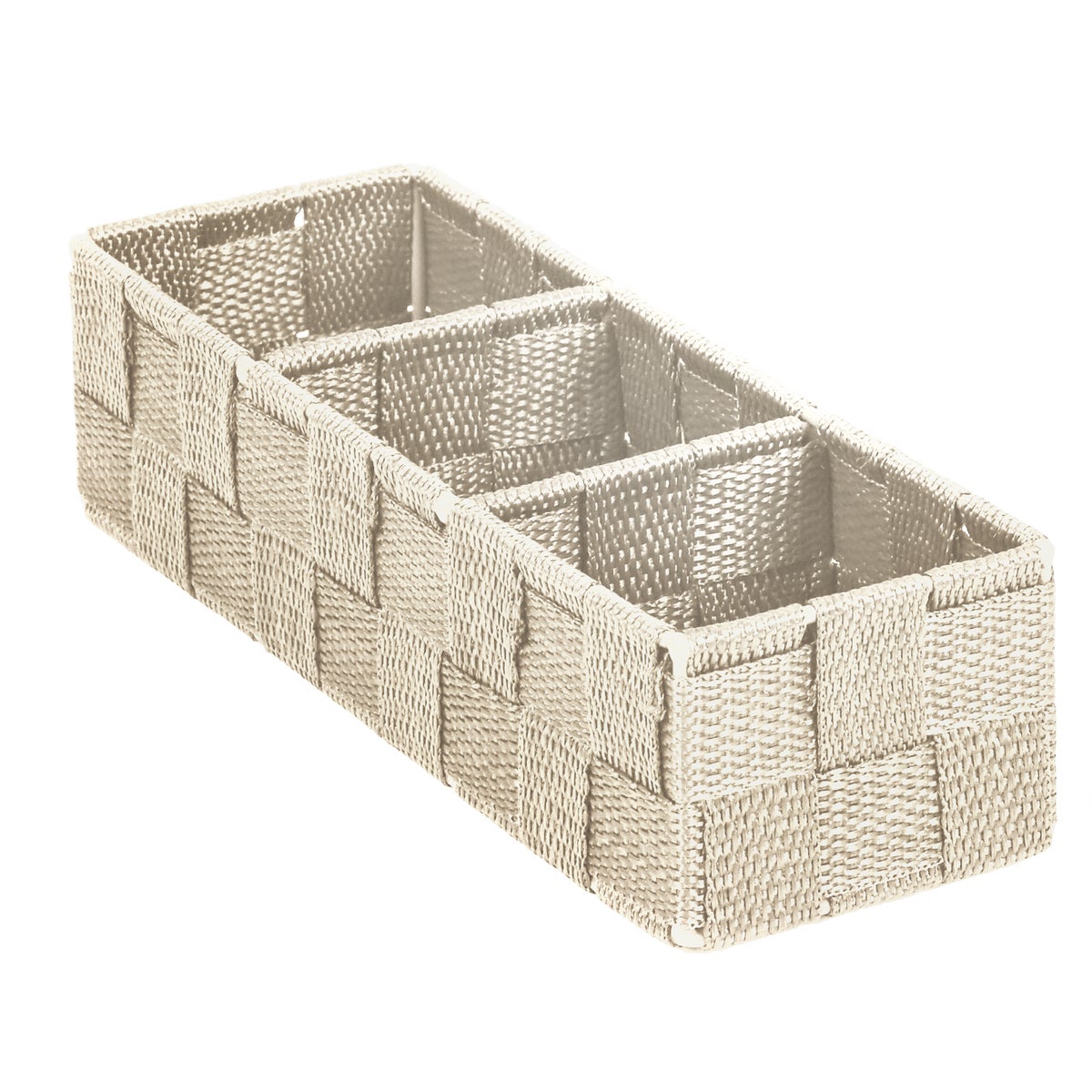 Home Impressions 3.25 In. W. x 2.25 In. H. x 9.5 In. L. Woven Storage Tray, Beige