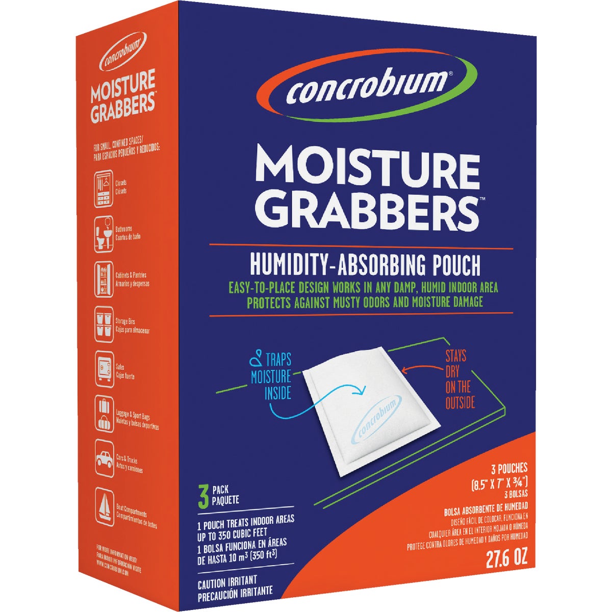 Concrobium Moisture Grabbers 27.6 Oz. Humidity Absorbing Pouch (3-Count)