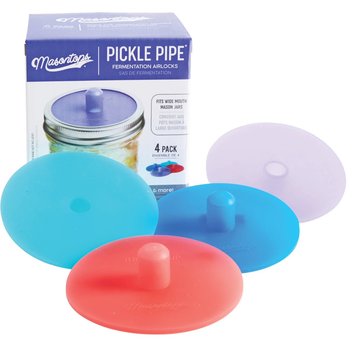 Masontops Wide Mouth Pickle Pipe (4-Pack)
