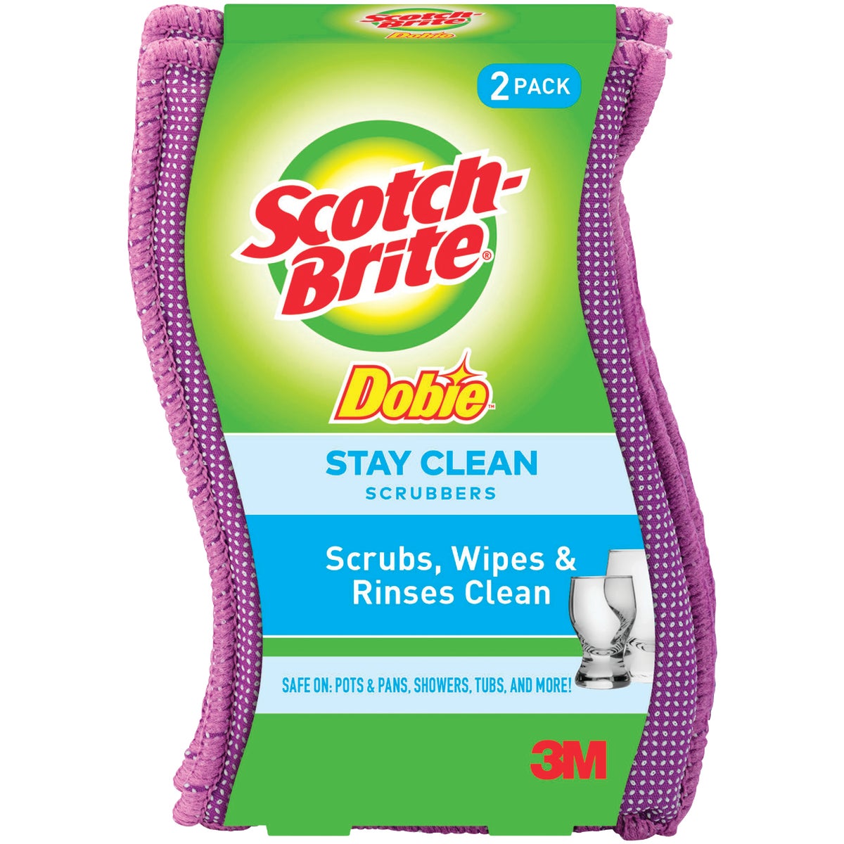 3M Scotch-Brite Stay Clean Scrubber (2-Count)