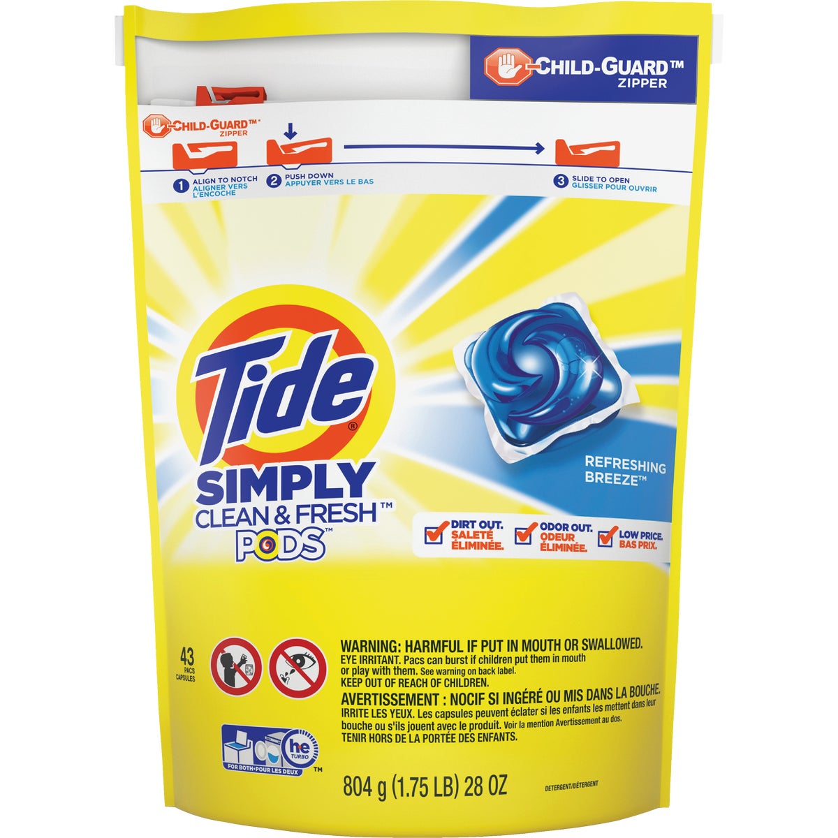 Tide Simply Clean & Fresh 28 Oz. 43 Load High Efficiency Pod Laundry Detergent