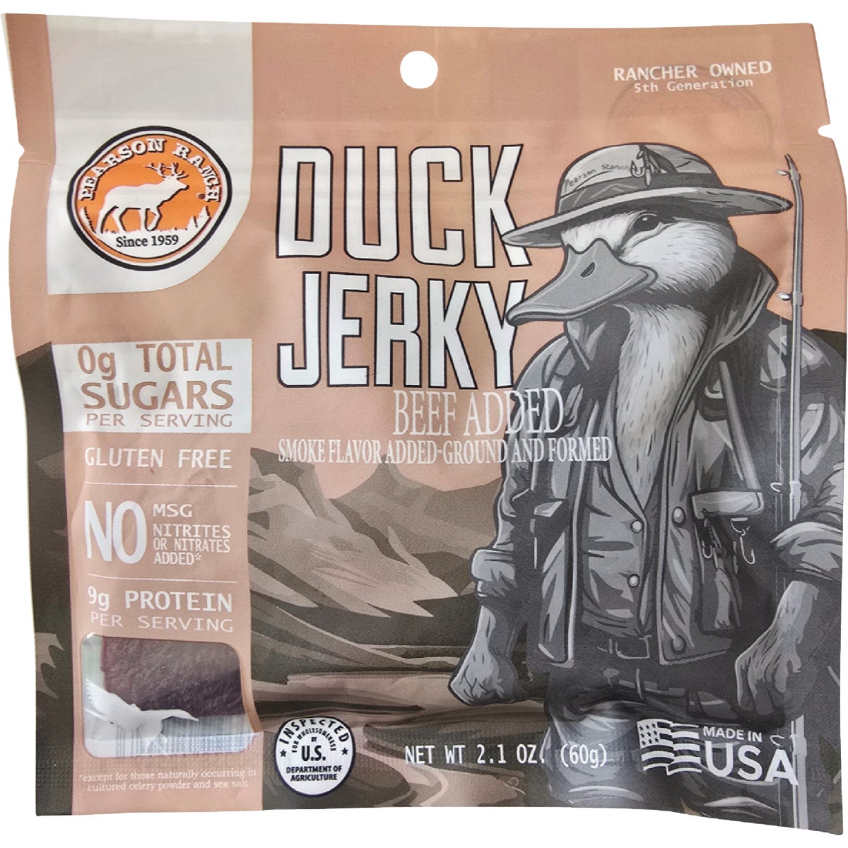 Pearson Ranch Jerky 2.1 Oz. Duck Hickory Smoked Jerky