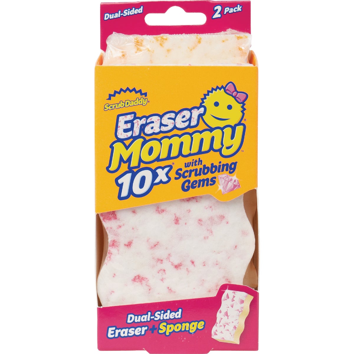 Scrub Daddy Eraser Mommy 10x with Scrubbing Germs (2-Pack)