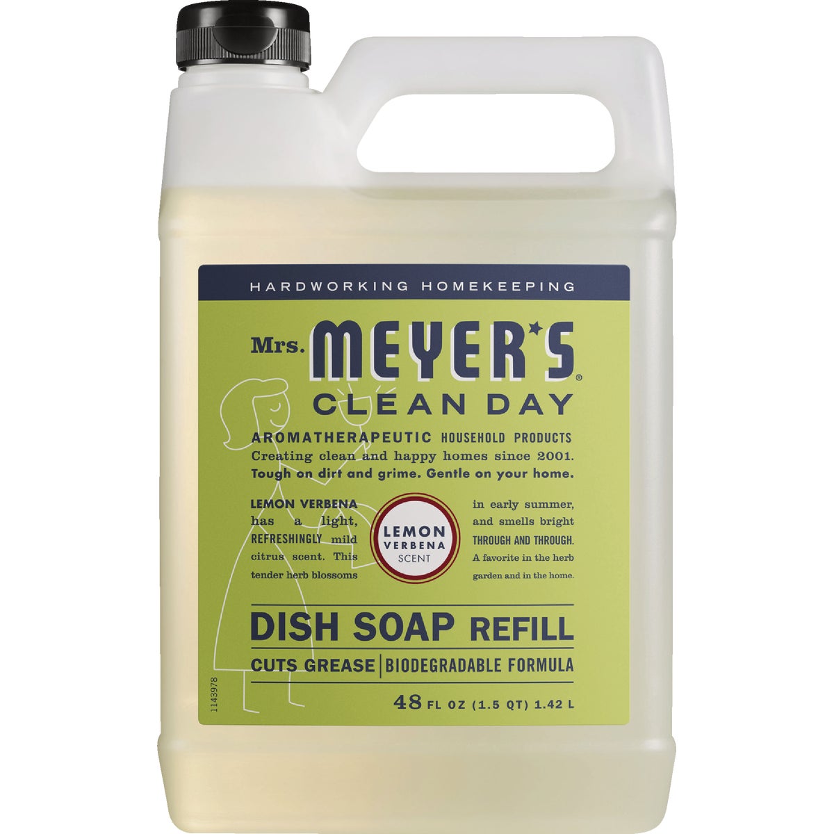 Mrs. Meyer's Clean Day 48 Oz. Lemon Verbena Liquid Dish Soap Refill