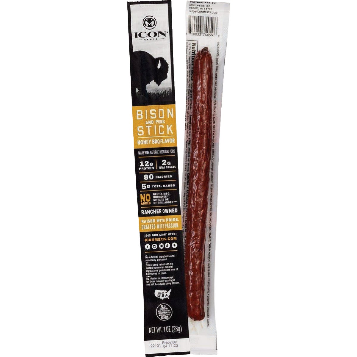Icon 1 Oz. Honey BBQ Bison Stick