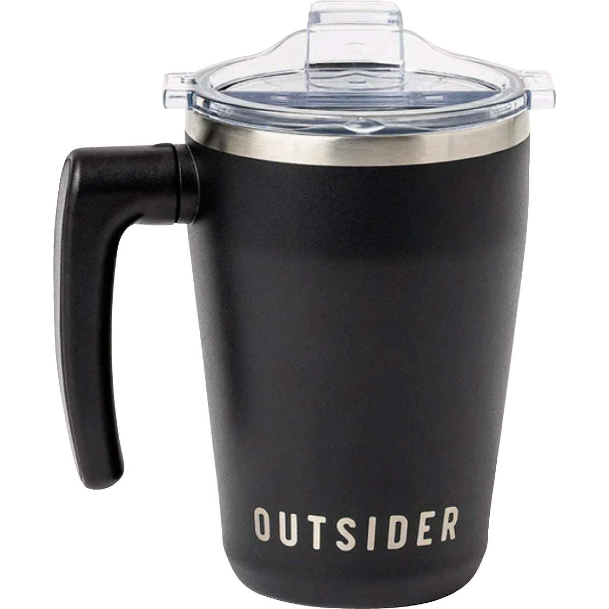 Outsider Coffee Mug with Swivel Handle, Black