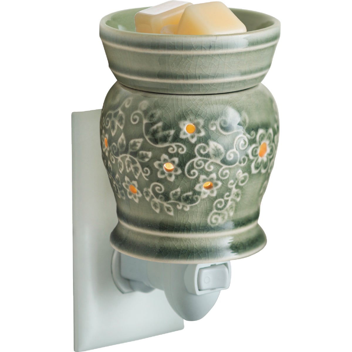 Candle Warmers Classic Perennial Ceramic Pluggable Fragrance Warmer
