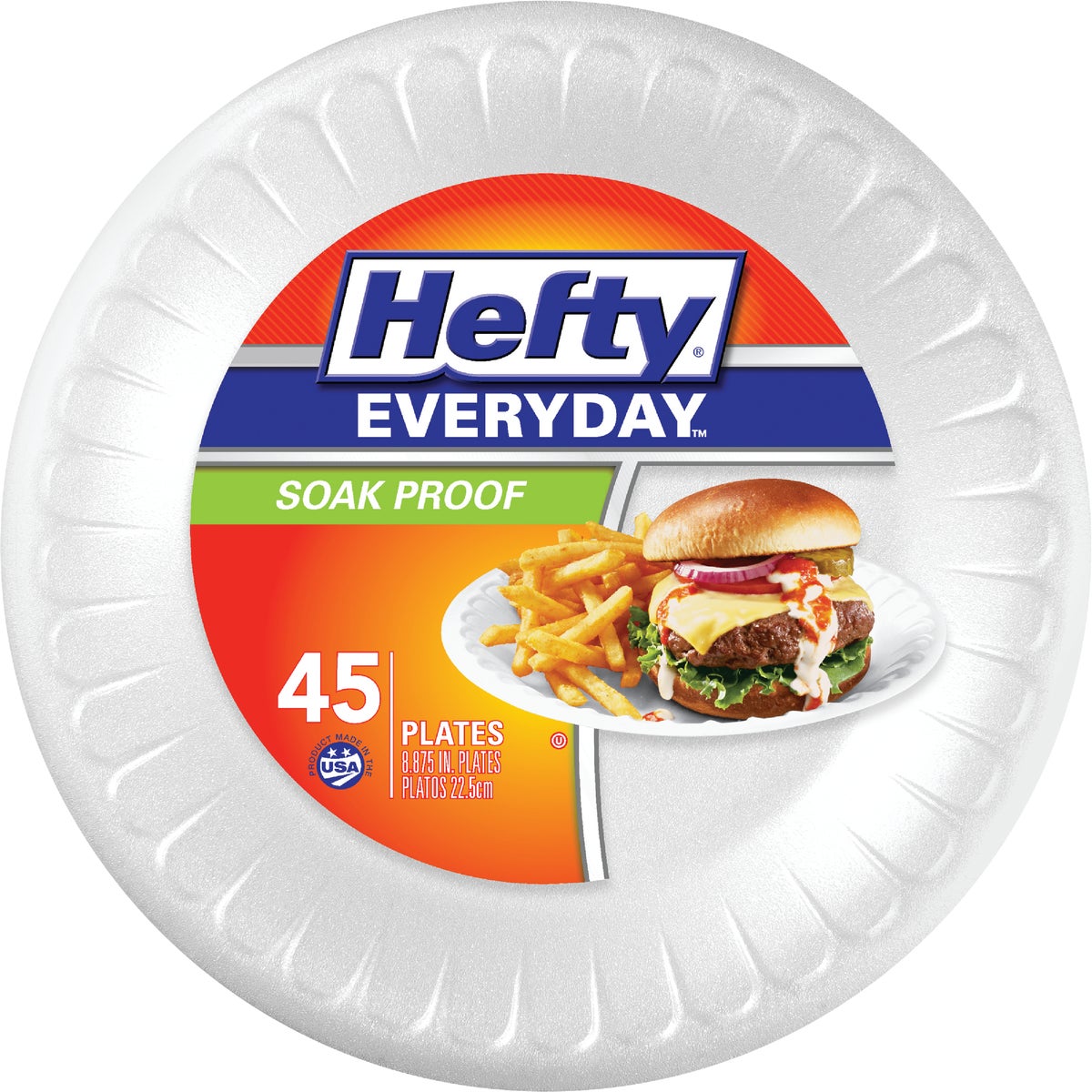 Hefty Everyday 8-7/8 In. Foam Plate (45-Count)