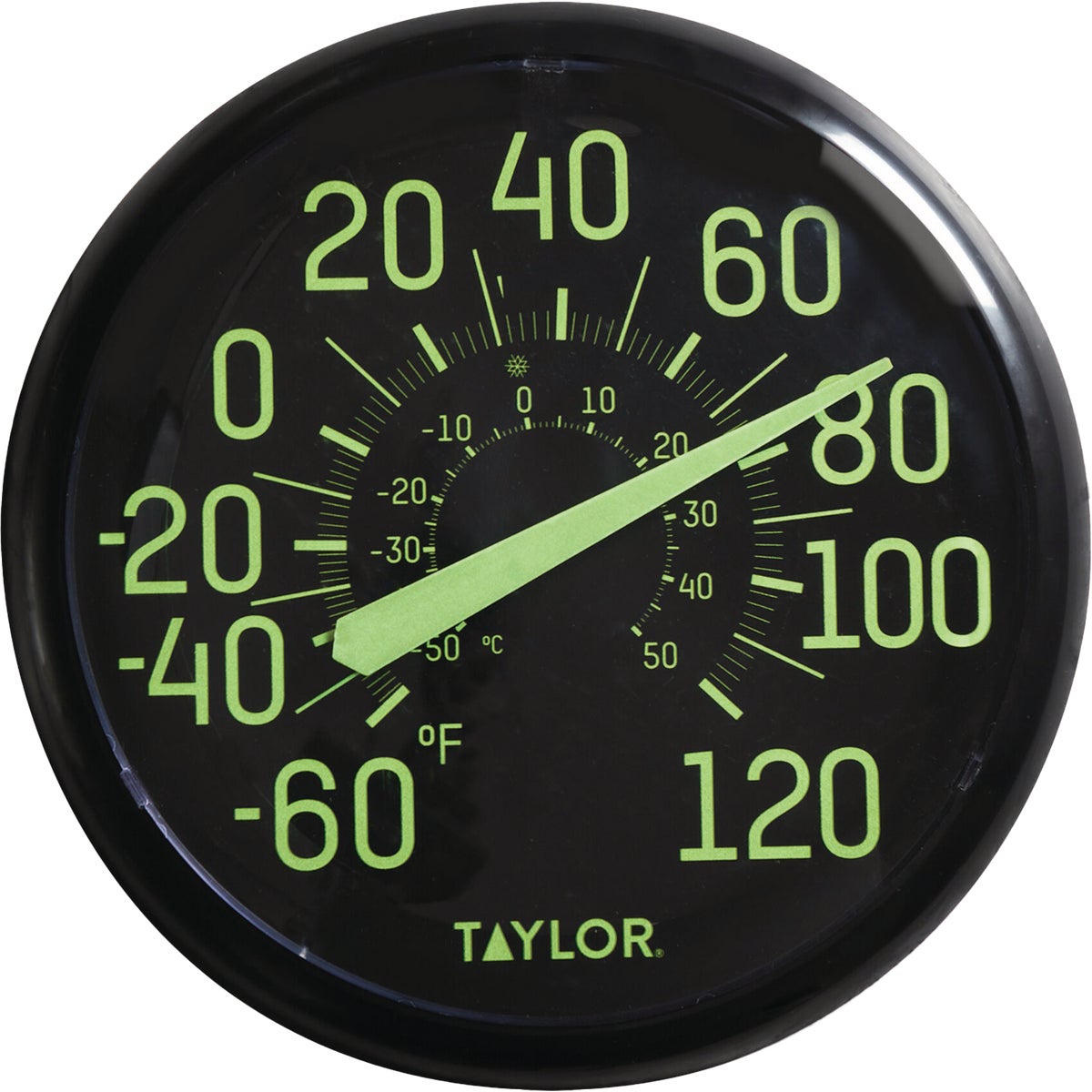 Taylor 13.25 In. Glow In Dark Numbers Dial Thermometer