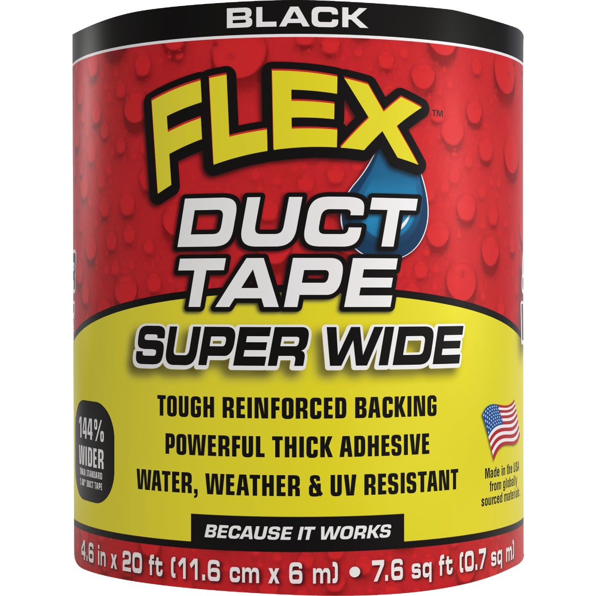 Flex 4.5 In. x 20 Ft. Black Duct Tape