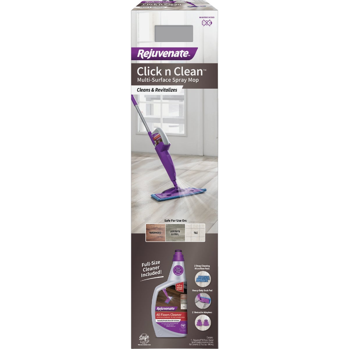 Rejuvenate Click n Clean Microfiber Multi-Surface Spray Mop