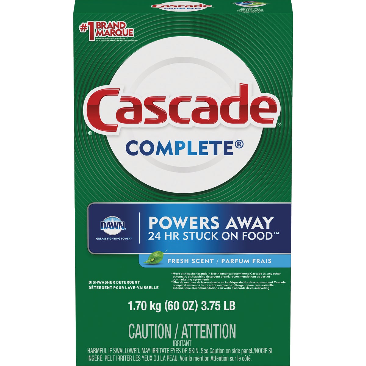 Cascade Complete 60 Oz. Fresh Scent Powder Dishwasher Detergent