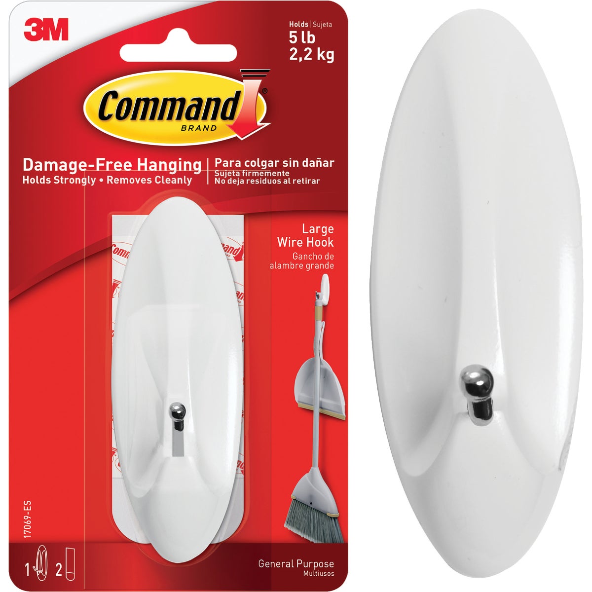Command 5 Lb. Capacity Wire Adhesive Hook
