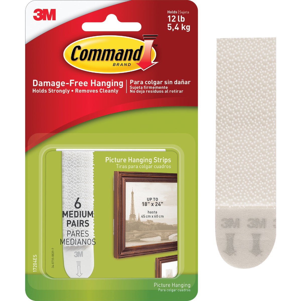 Command 3/4 In. x 2-3/4 In. White Interlocking Picture Hanger (12 Count)