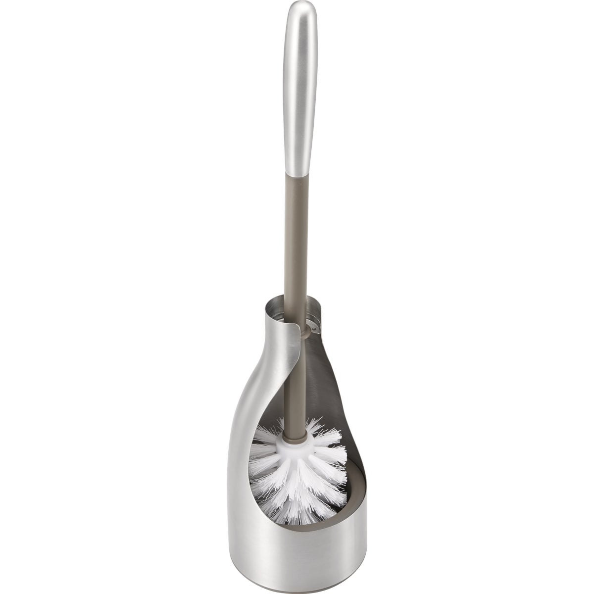 Polder Hide-Away Stainless Steel Toilet Brush Caddy