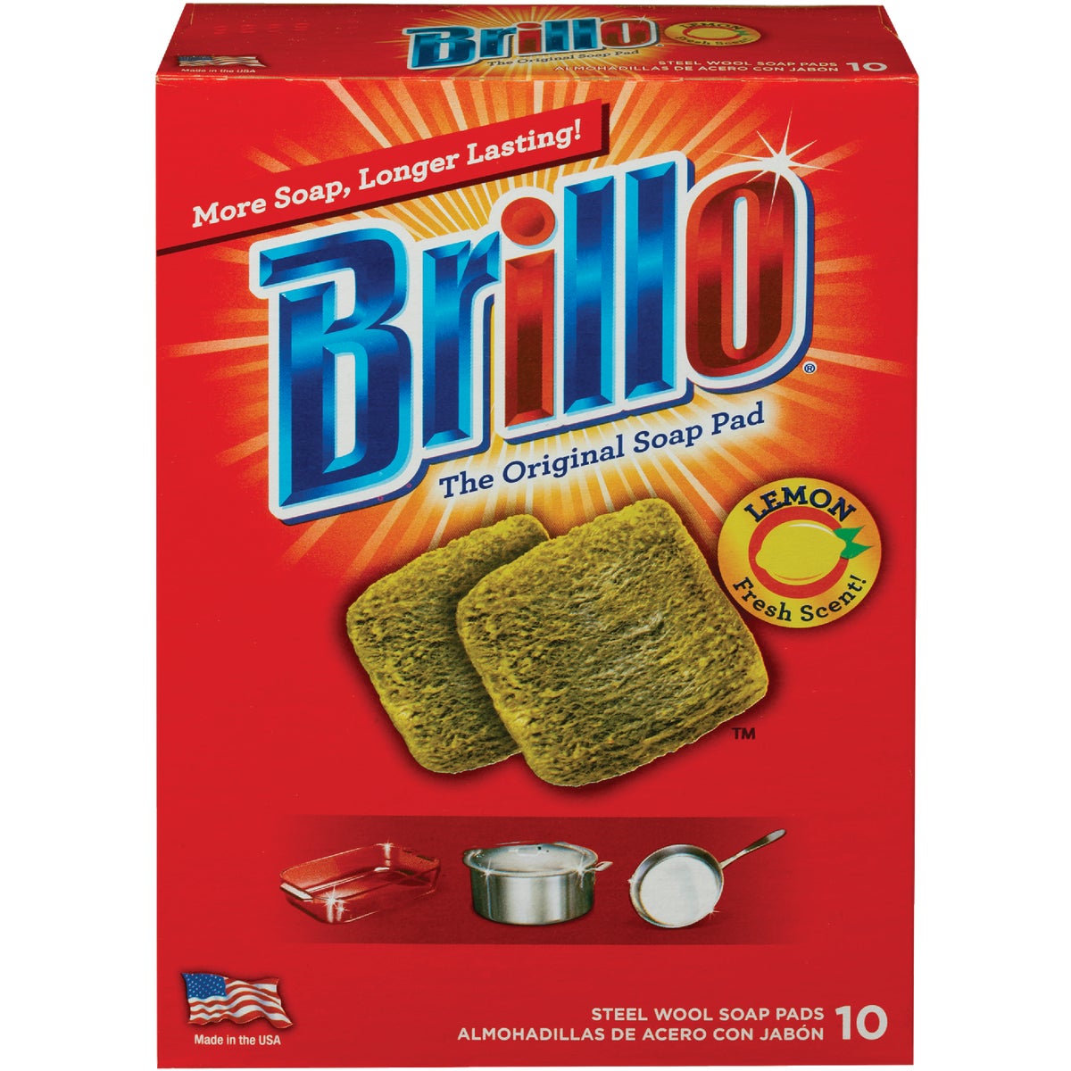 Brillo Lemon Steel Wool Scouring Pad (10 Count)