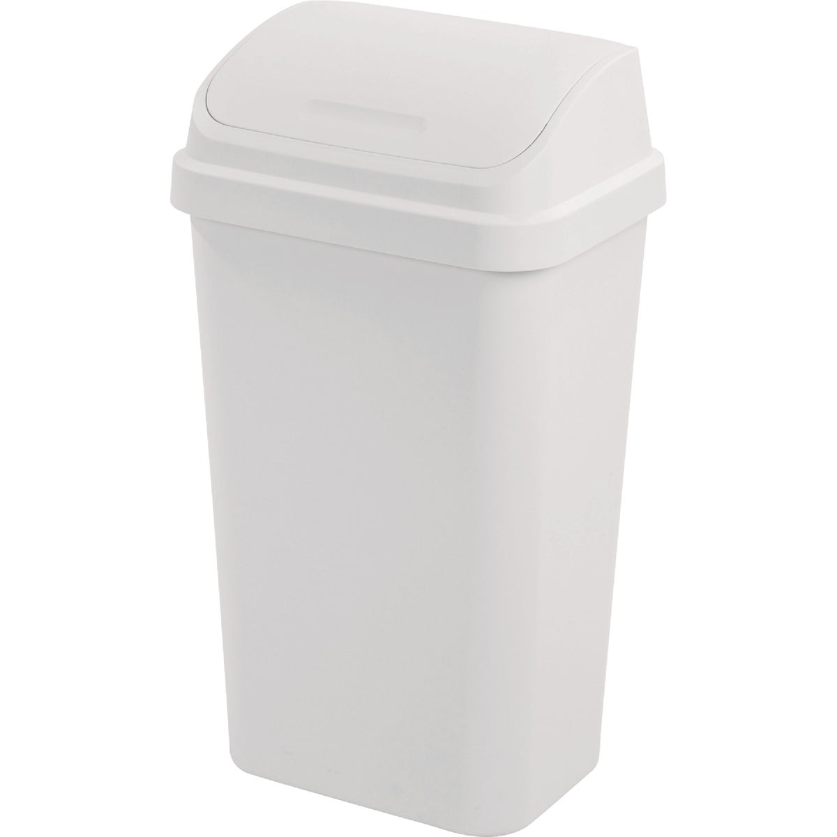 Sterilite 13 Gal./49 L White Swing Top Wastebasket