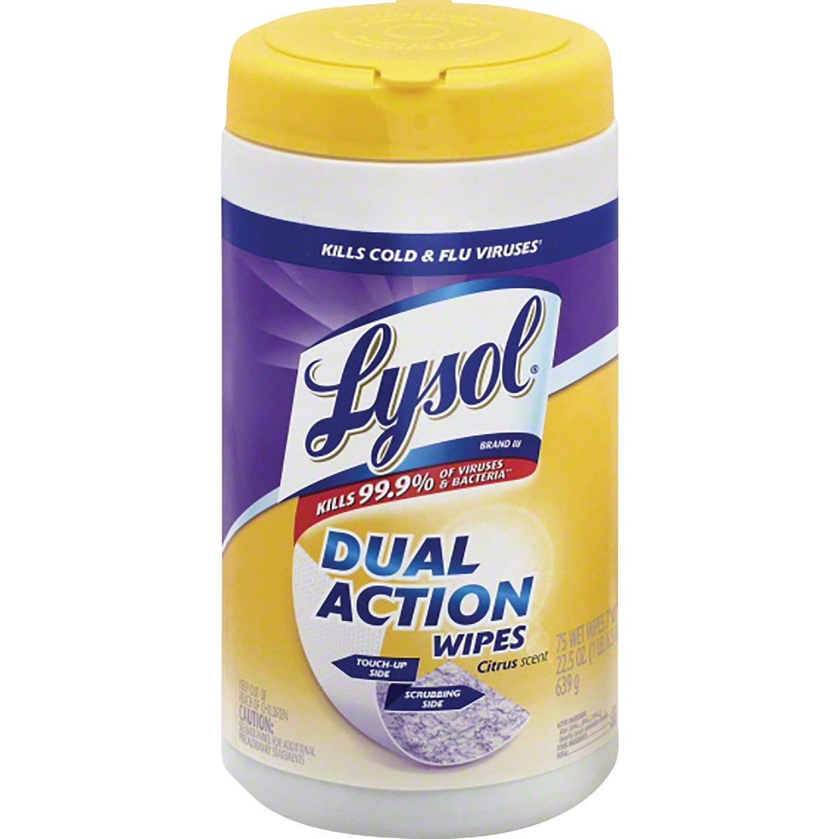 Lysol Dual Action Disinfecting Wipes (75-Count)