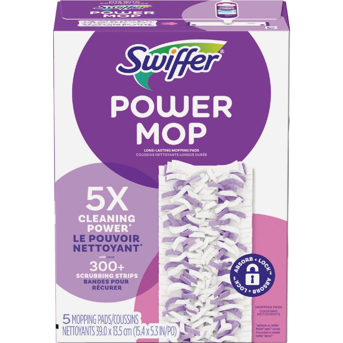 Swiffer PowerMop Multi-Surface Mopping Pad Refill (5-Count)