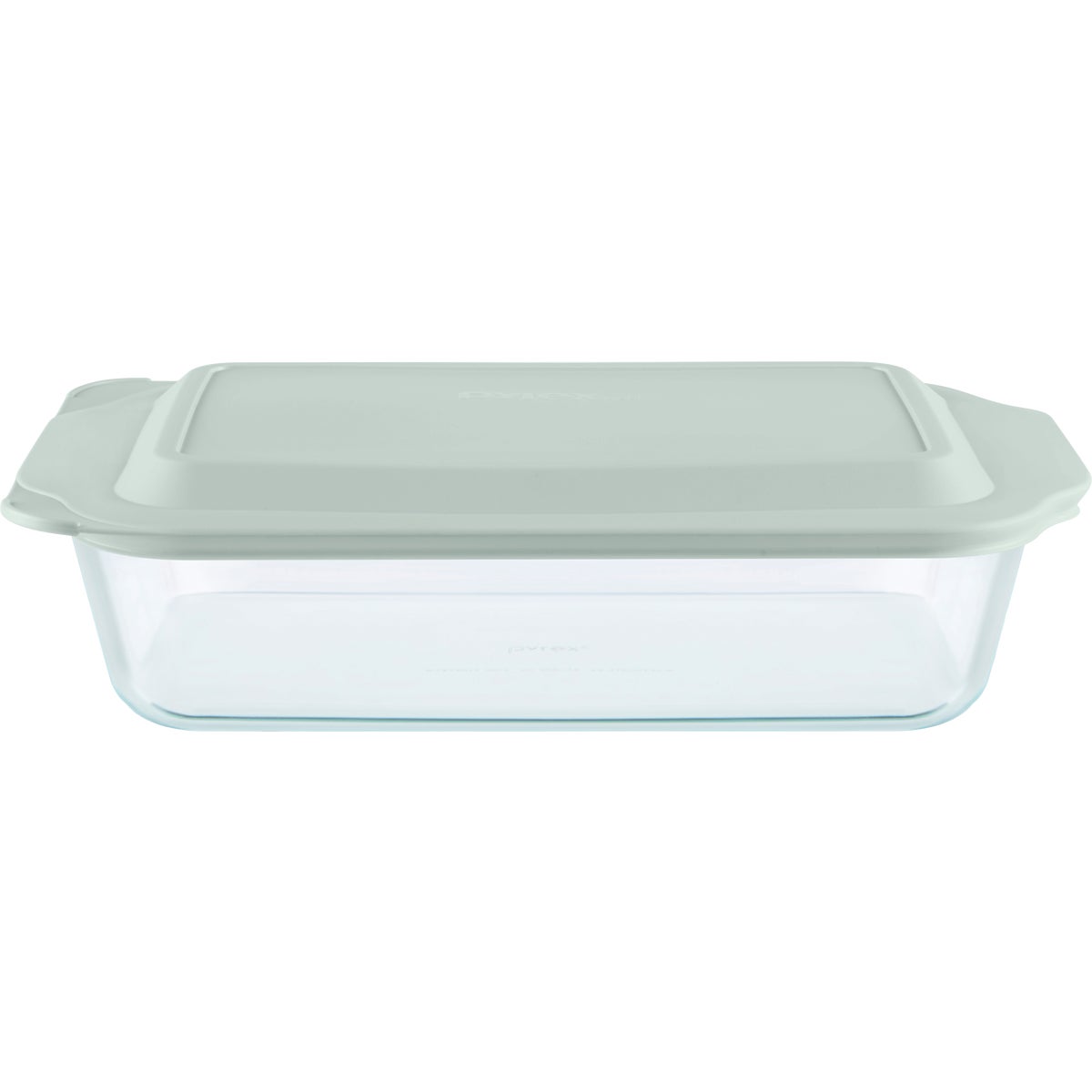 Pyrex 9 In. x 13 In. x 3 In. Glass Deep Baking Dish with Sage Lid