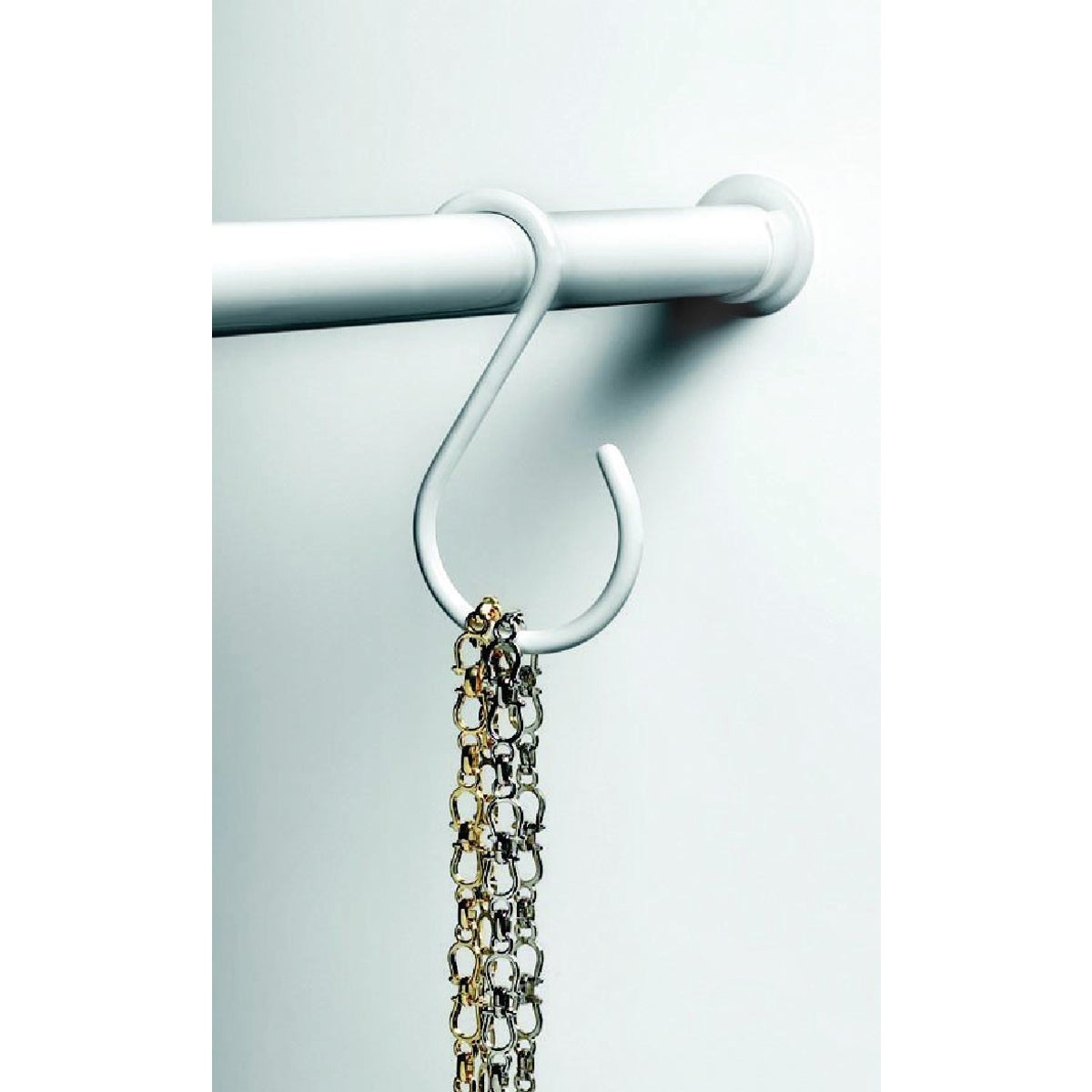 Spectrum White Closet Rod Hook